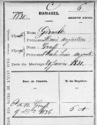 Marriage of Marie Girault and Charles Graff