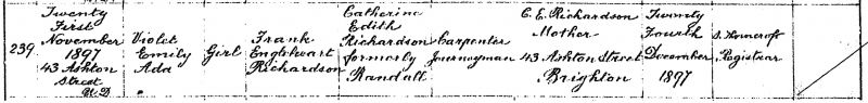 File:Birth Certificate Violet Emily Ada Richardson.jpg
